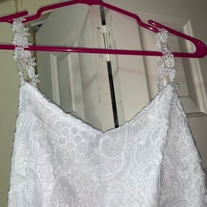 White lace dress